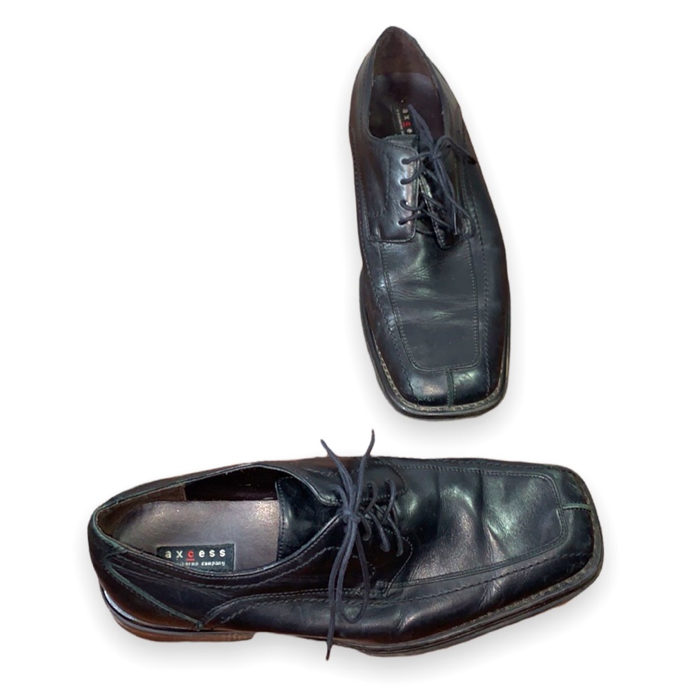 Axcess by Claiborne Black Lace-Up Dress Shoes